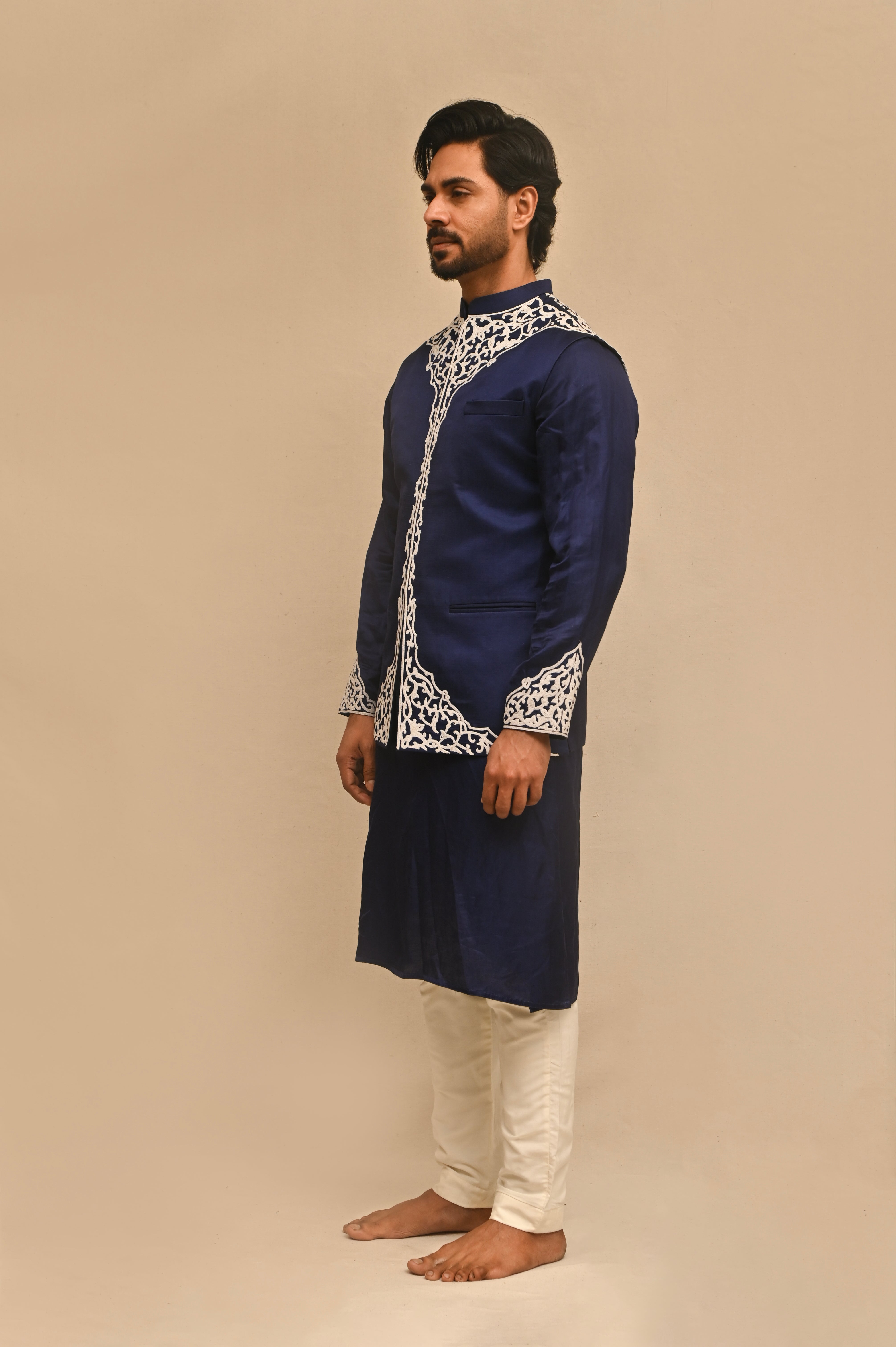 Modal Silk Jacket and Punjabi