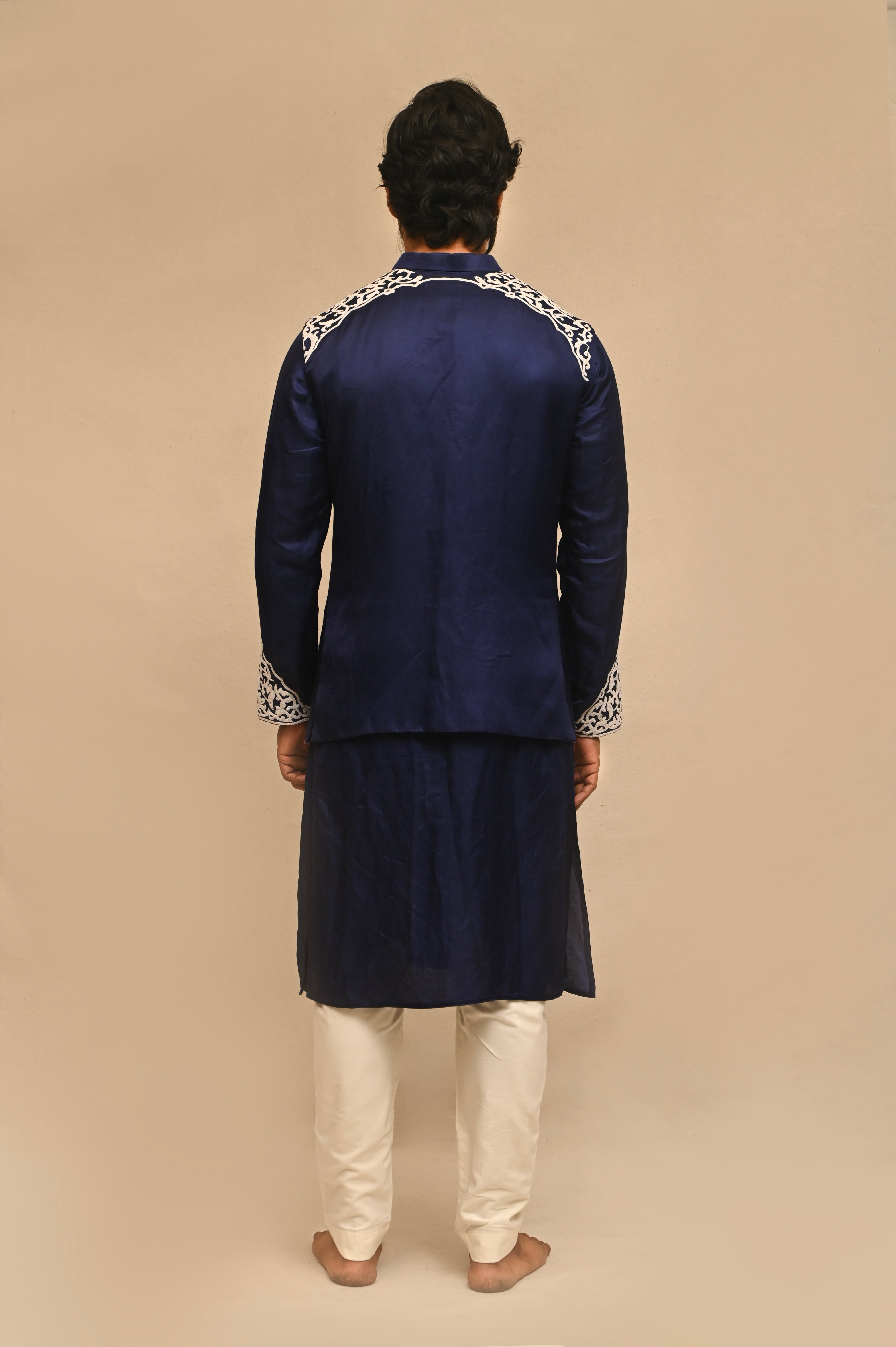 Modal Silk Jacket and Punjabi