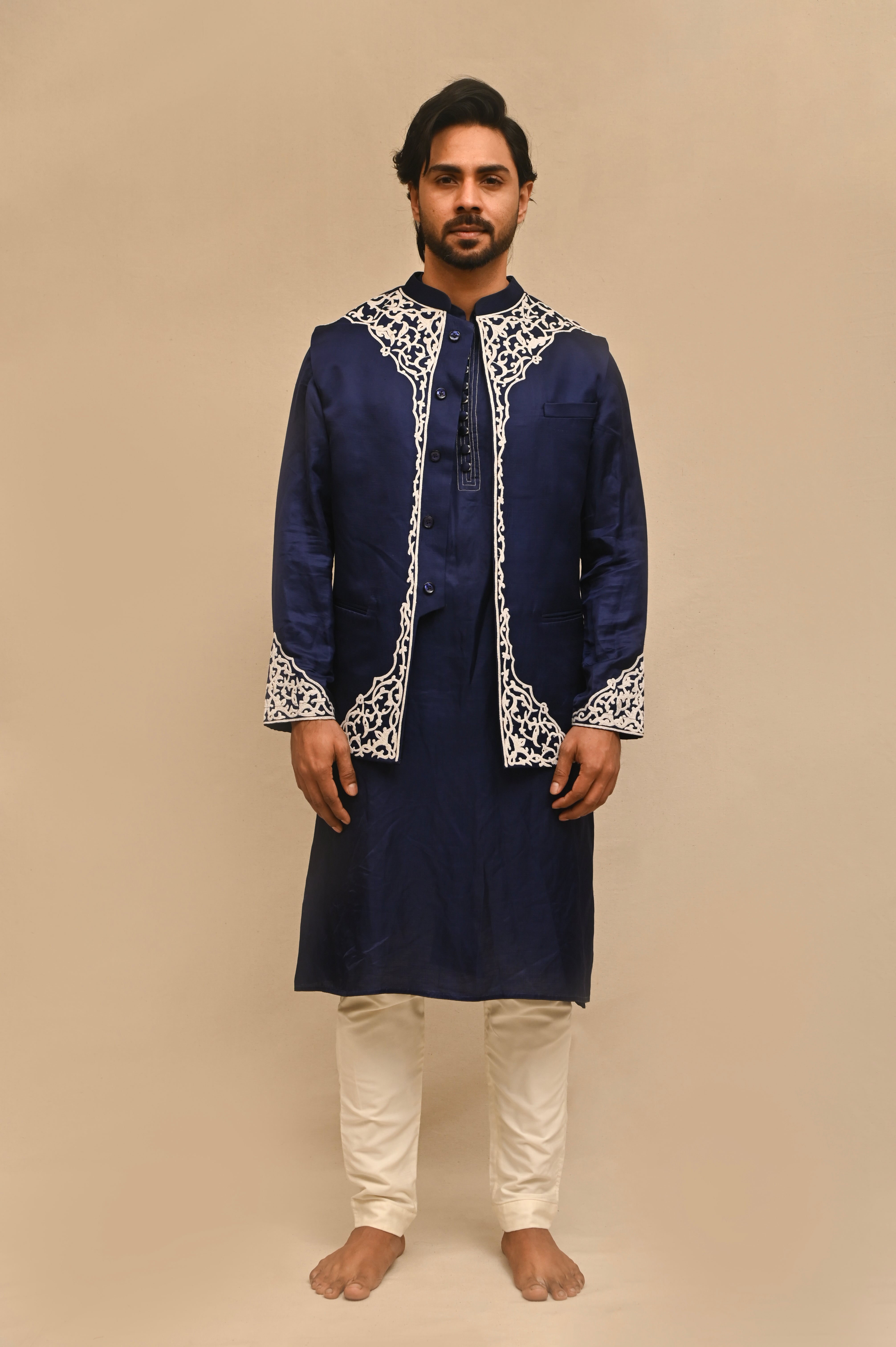 Modal Silk Jacket and Punjabi