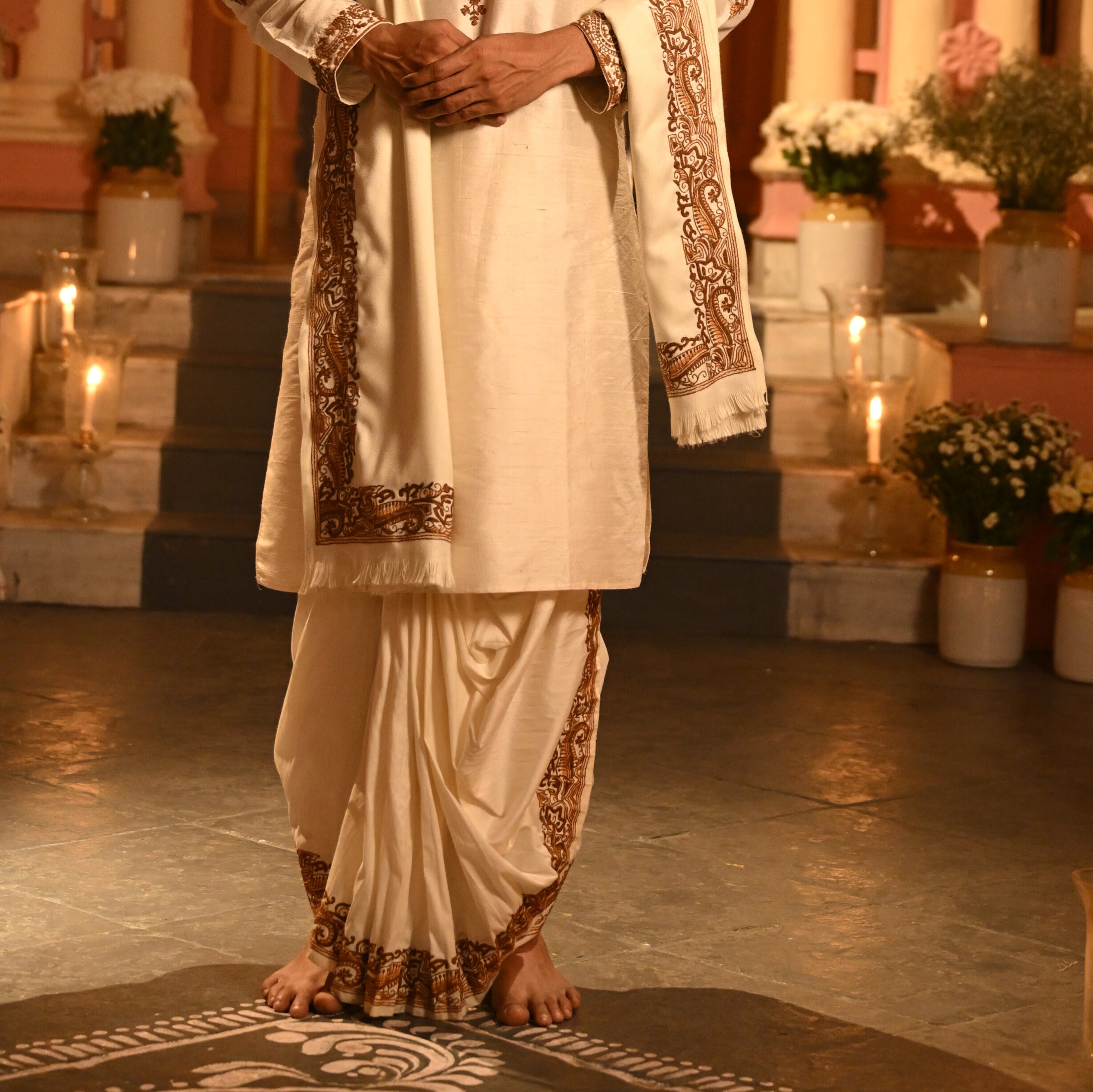Cotton silk Dhoti